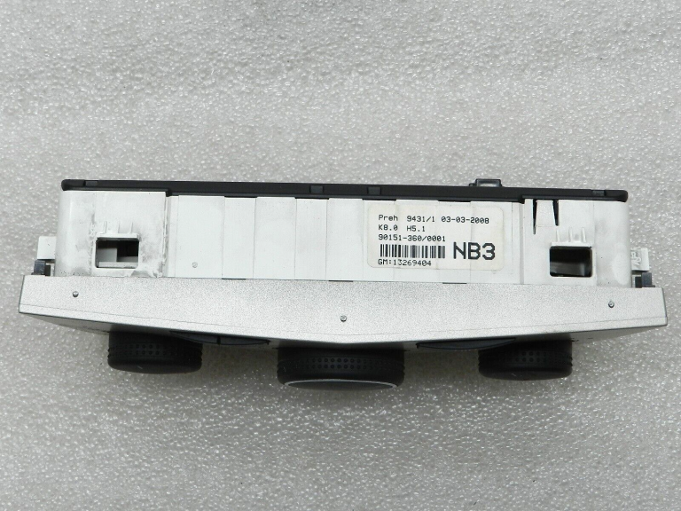 Opel Zafira B Oriģinālais sildītāja vadības panelis Klimata kontroles panelis 13269404