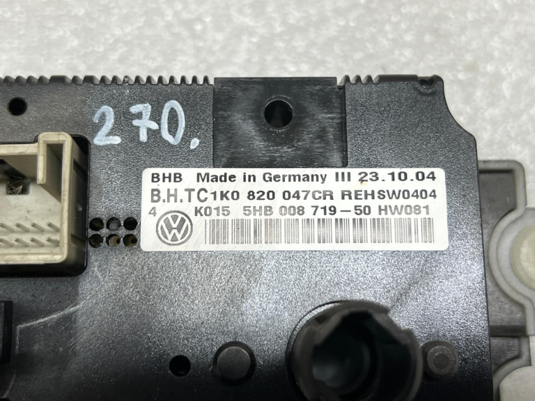 VW sildītāja vadības klimata kontroles panelis 1k0820047cr