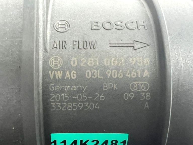 Audi VW Skoda Gaisa plūsmas sensors 03l906461a