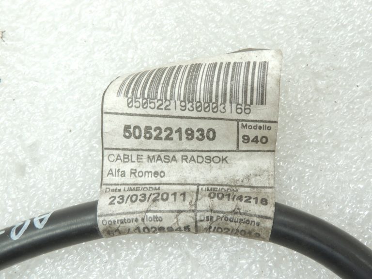 Alfa Romeo Giulietta 940 2.0D akumulatora kabelis 505221930