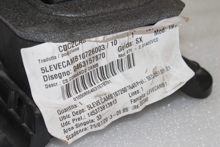 Alfa Romeo Giulietta 940 6 pakāpju manuālā pārnesumkārba pārnesumu svira 55249643, 55272574