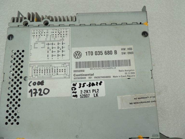 VW Tiguan 5N 08-11 Golf VI Radio NAVI Navigācija RNS 510 1T0035680B
