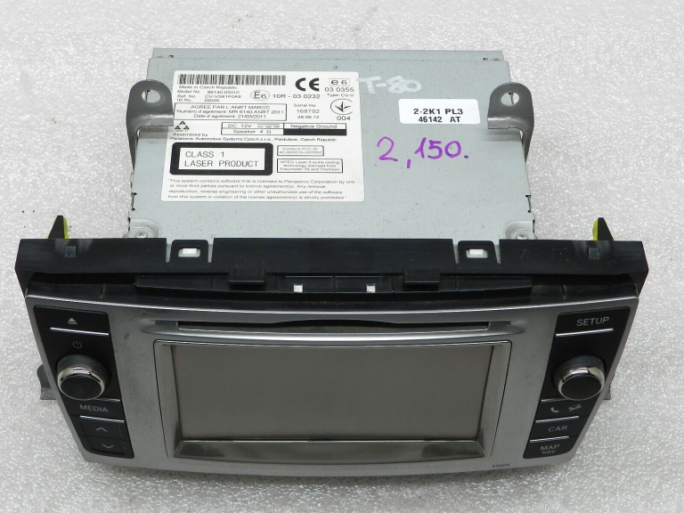 Toyota Avensis T27 Oriģinālais radio CD atskaņotājs DVD atskaņotājs Navigācija 86140-05010