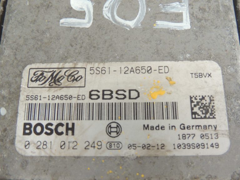 Ford Fiesta V 1.6TDCi 90PS dīzeļdzinēja vadības bloks 0281012249 5S61-12A650-ED