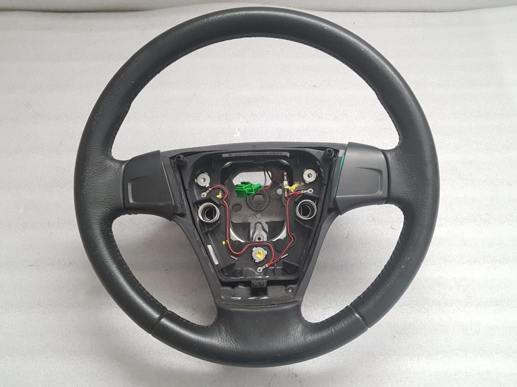 Volvo C30 C70 V50 S40 Ādas stūres rats melns 31351045 Stūres rats