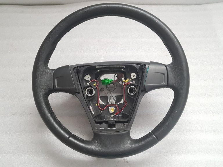 Volvo C30 C70 V50 S40 Ādas stūres rats melns 31351045 Stūres rats