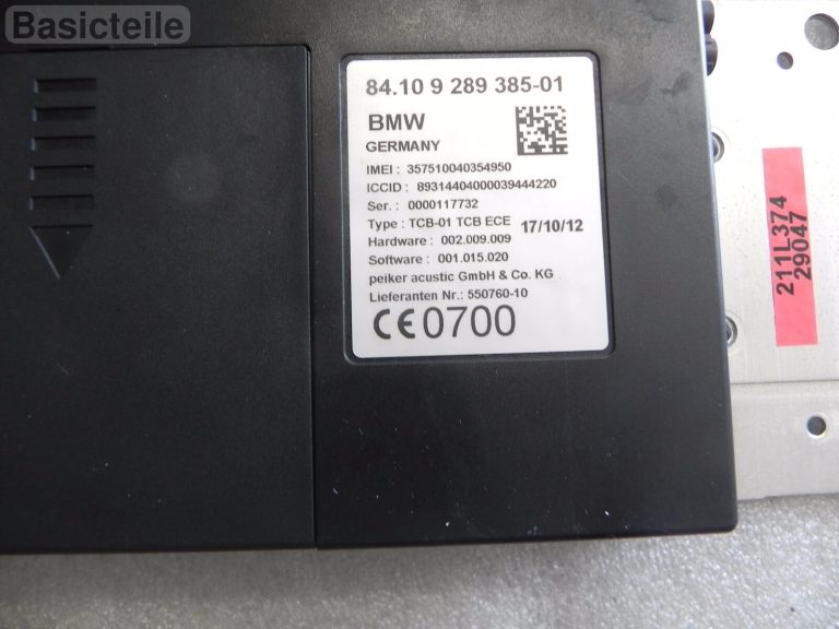 Telemātikas vadības bloks BMW F10 F11 F15 F16 F20 F21 F22 F25 F25 F30 F31 F32 F48