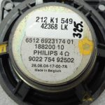 BMW 5ER E60 E61 vidējā diapazona skaļrunis 65126923174 6923174
