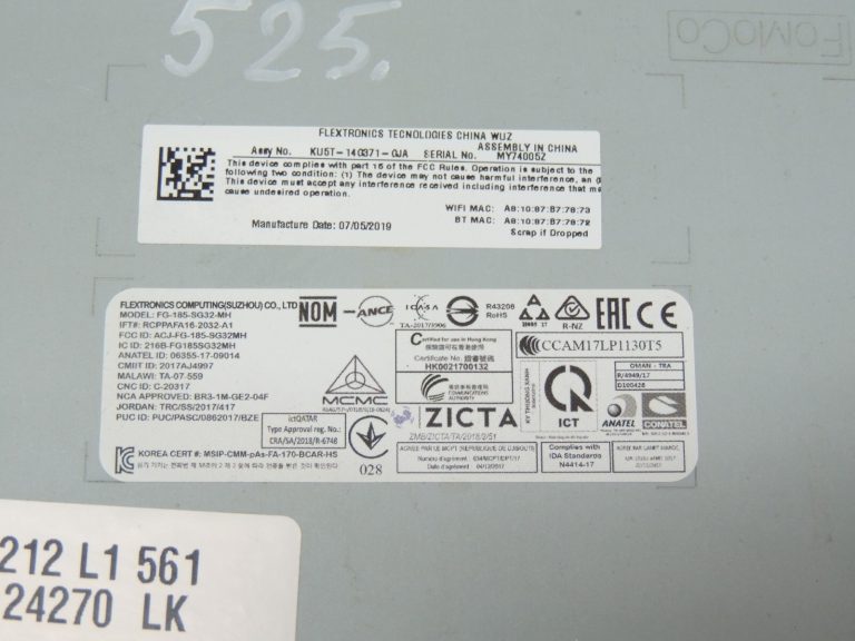 Ford Ranger P375 Navigācijas vadības bloks 2593814 NU5T-14G371-GAA JB3T-14G370-MGF