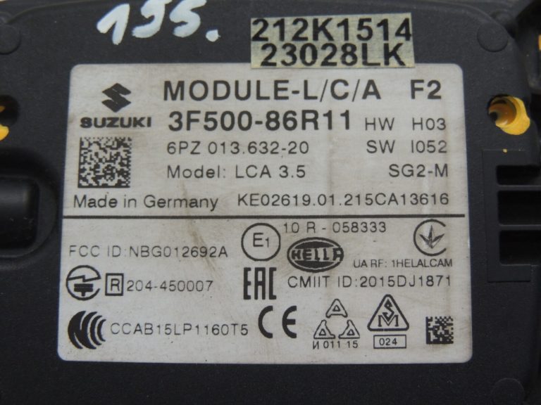 Suzuki Vitara LY IV vadības bloka modulis aklās zonas sensors 3F500-86R11 3F50086R11