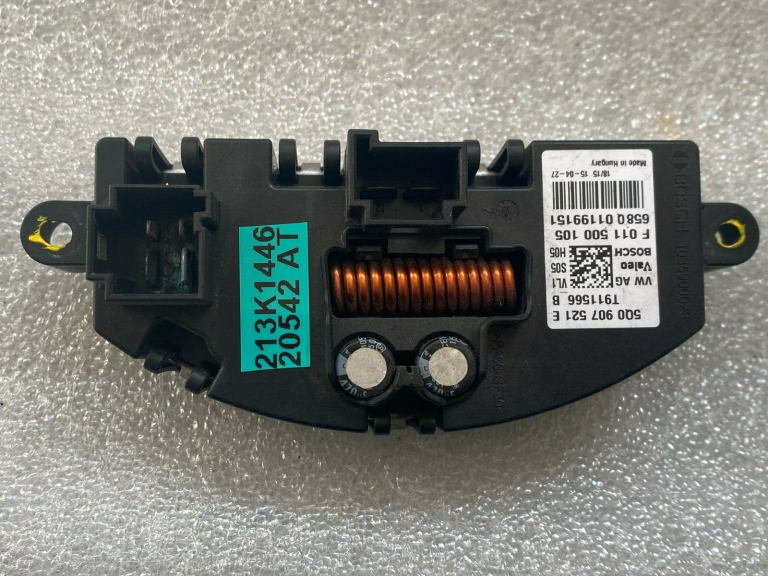 VW golf 7 ventilatora izejas pakāpes ventilatora rezistors ventilācijas ventilators 5q090907521e