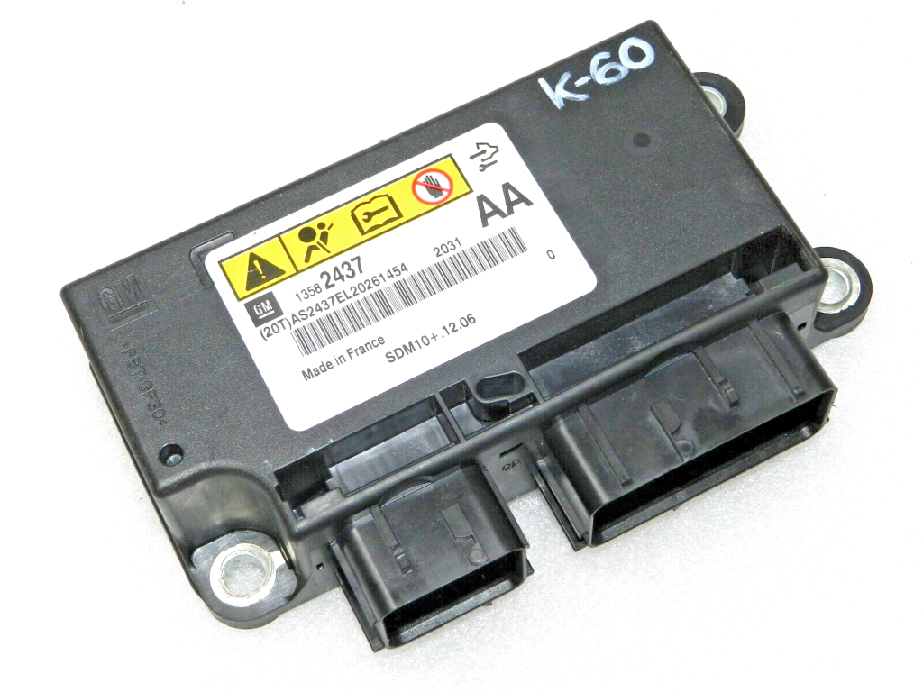Opel Meriva B Astra J Airbag control unit 13582437, 13599653 with UNFALLDATA