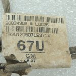 OEM Opel Zafira C stāvvietas sensora kabelis 20834309