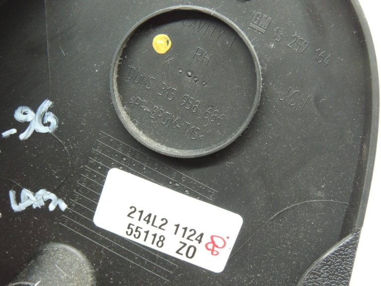 OEM Opel Zafira C salona apdare priekšējā pasažiera sēdekļa labajā pusē 13299468