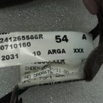 OEM Renault Espace V JFC Durvju instalācijas instalācija aizmugurējā labā kreisā 241265586R