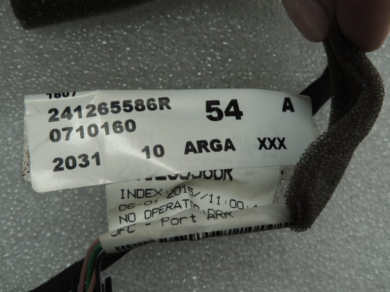 OEM Renault Espace V JFC Durvju instalācijas instalācija aizmugurējā labā kreisā 241265586R