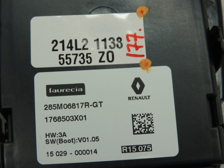 OEM Renault Espace V JFC sēdekļa slēdzis 285M05476R, 285M06817R