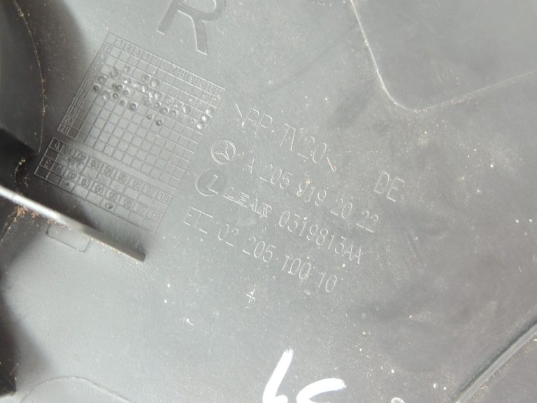 Oriģinālais Mercedes W205 X253 W213 W463 sēdekļa pārvalks ārējais labais melns A2059192022