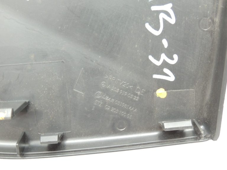 Oriģinālais Mercedes W205 X253 W213 W463 sēdekļa pārvalks iekšpusē kreisais melns A2059190522