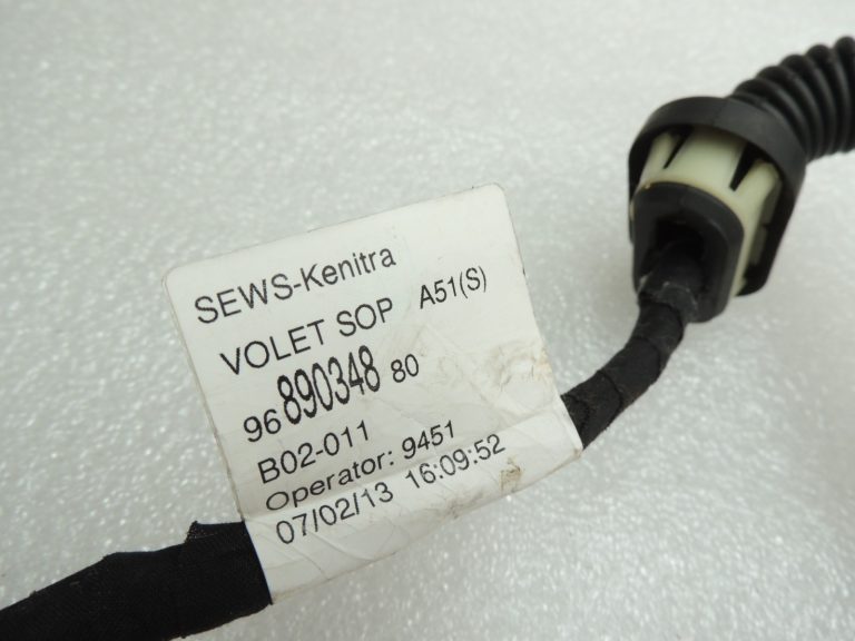 Citroen C3 II SC A51 aizmugurējo durvju elektroinstalācijas siksna bagāžnieka vākam 9689034880