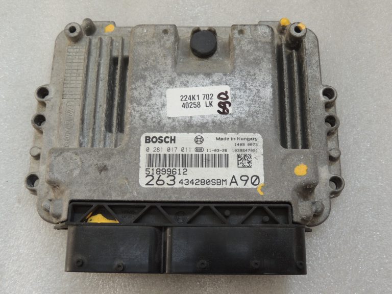 Fiat Doblo 263 1.6CDTi 66Kw 90HP Motora vadības bloks ECU 0281017011 51899612