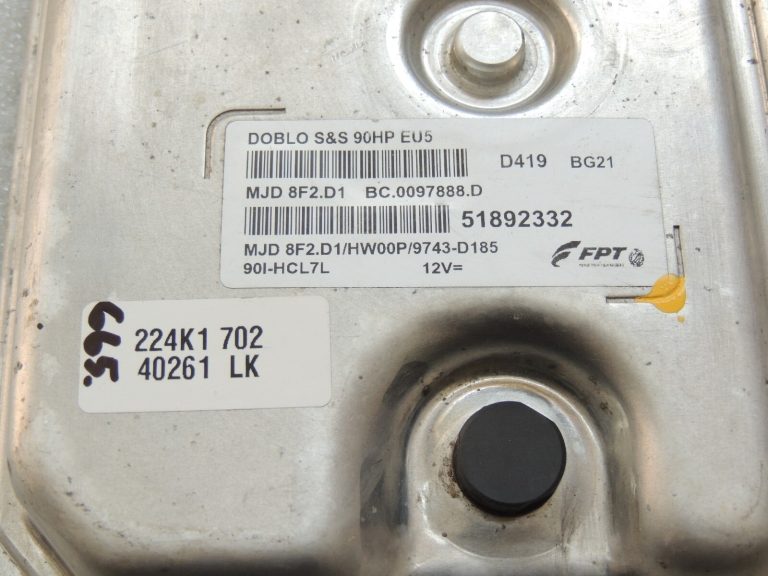 Fiat Doblo II 263 1.3CDTi 66KW 90HP Motora vadības bloks ECU 51892332