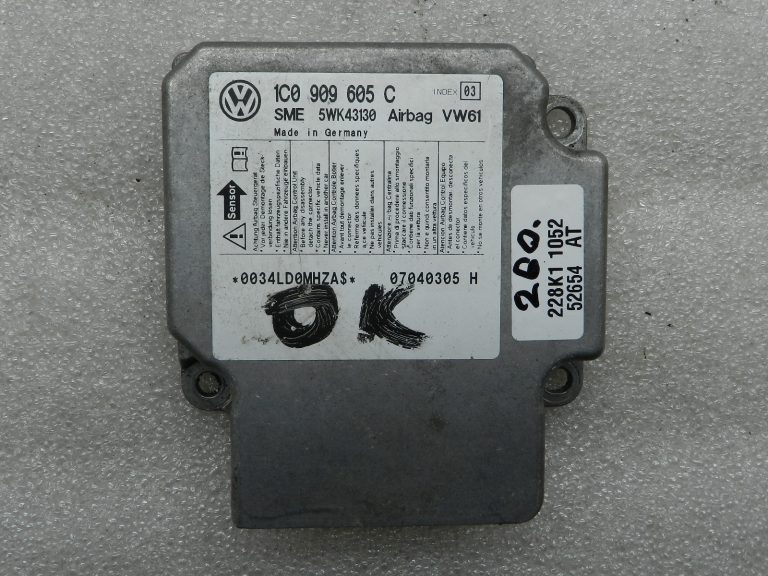 VW Skoda oriģinālais gaisa spilvena vadības bloks Gaisa spilvena vadības bloks