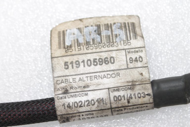 Oriģinālais Alfa Romeo Giulietta 940 alternatora kabelis 51910596, 519105960