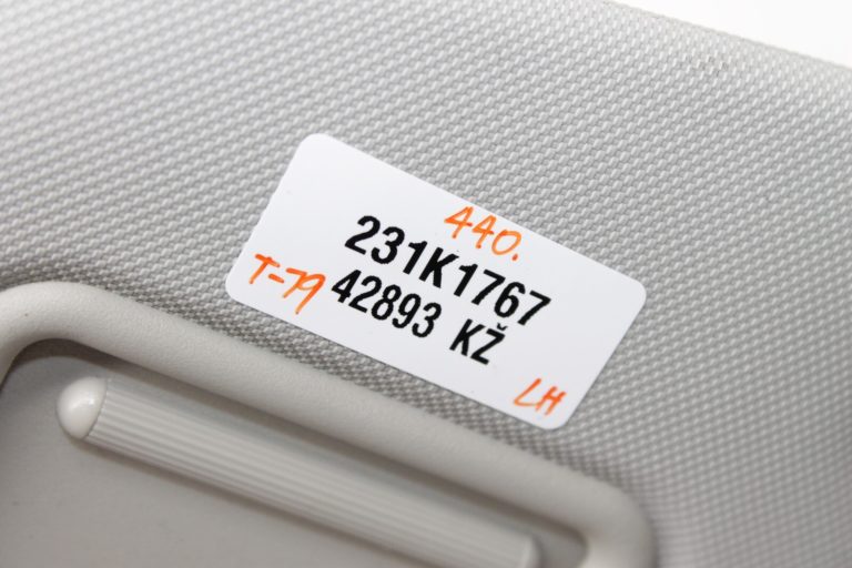 Oriģinālā Toyota Avensis T27 Sun Visor kreisā 7431005191B0, 7431005190B0