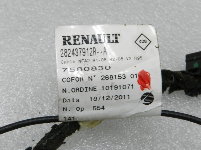 Renault Grand Scenic III radio antenas satelītnavigācijas kabeļu instalācija 282437912R