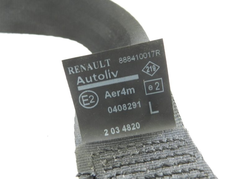 Renault Grand Scenic III Aizmugurējā drošības josta kreisā melna 888410017R