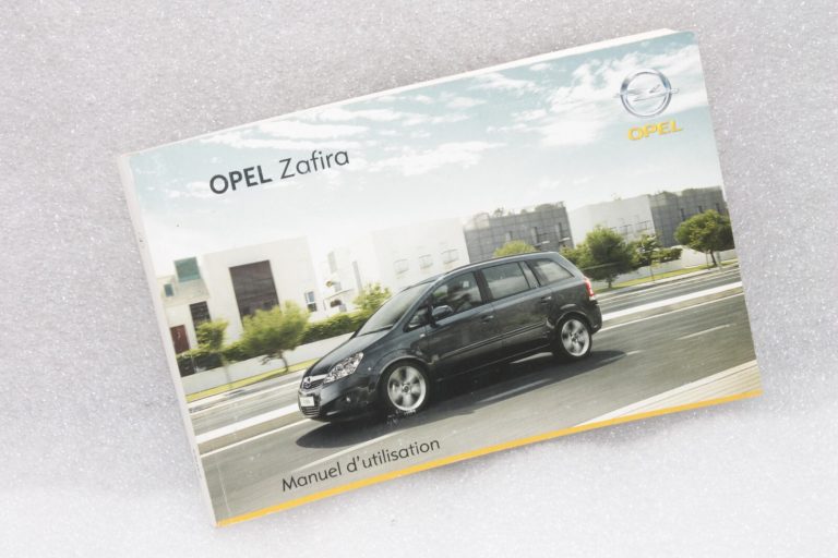 Opel Zafira B Manuel d’utilisation en français + pochette 13187435, 09927726