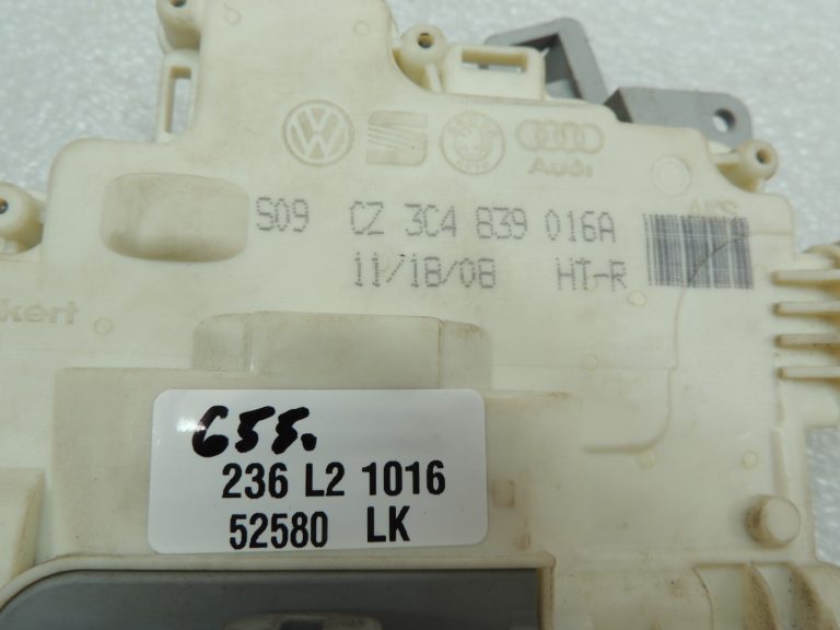 VW Tiguan 5N Passat B6 B7 B7 Aizmugures labās puses durvju slēdzene 3C4839016A