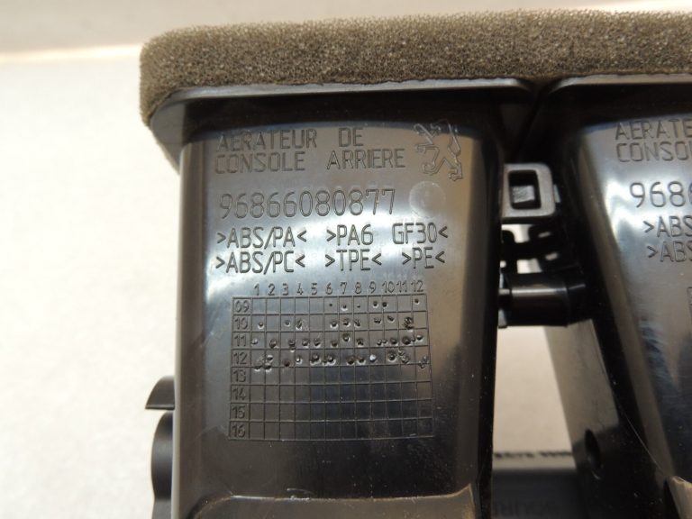 Peugeot 508 Aizmugurējā centrālā ventilācijas caurule Gaisa vads 96866080877 7591VG