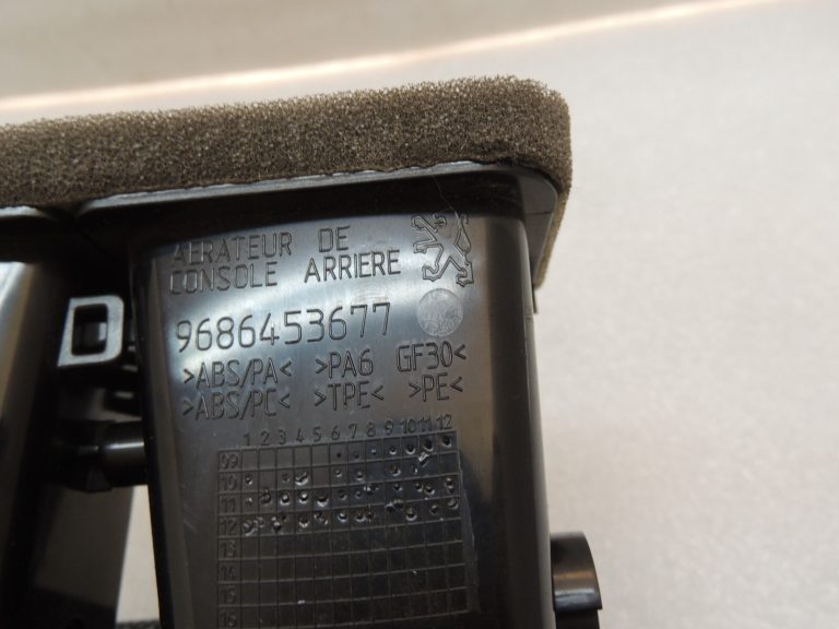 Peugeot 508 Aizmugurējā centrālā ventilācijas caurule Gaisa vads 96866080877 7591VG