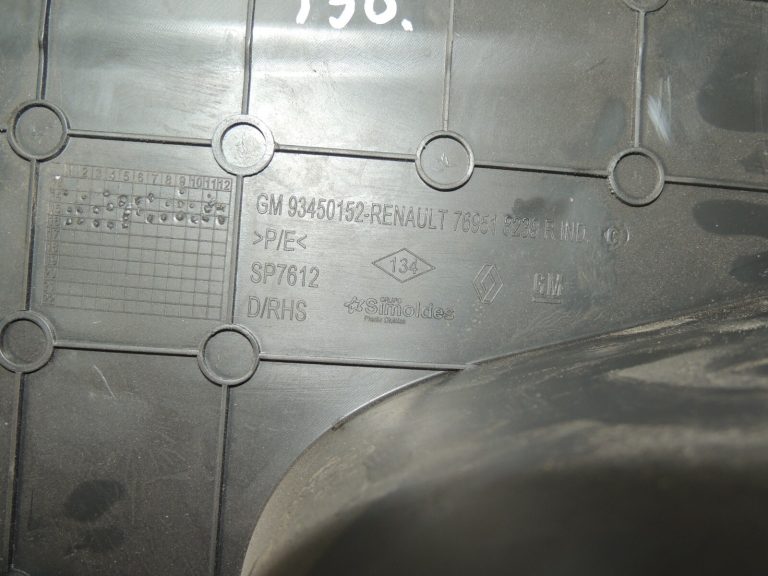 Renault Trafic III Priekšējais labās puses durvju sliekšņa protektora panelis 93450152 769518239R