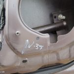 Nissan X-Trail T31 Aizmugurējās kreisās durvis Aizmugurējās kreisās durvis K55 Brūngani pelēks met.