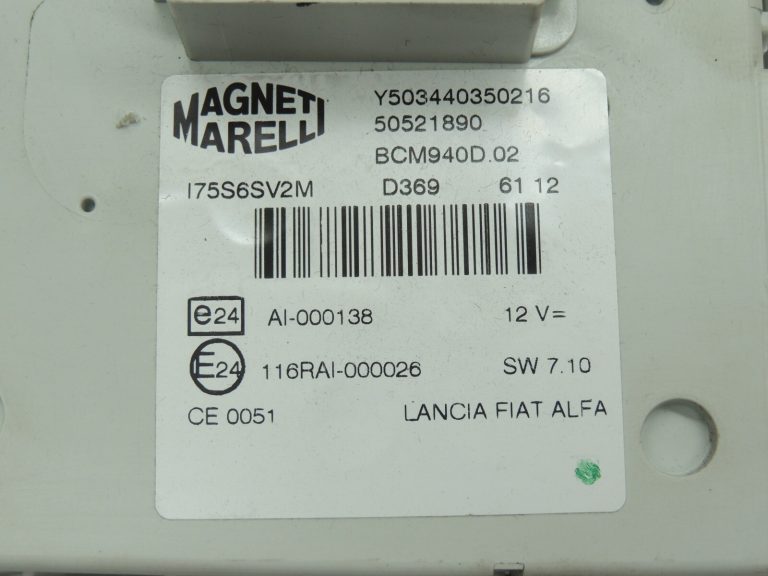 Alfa Romeo Giulietta 940 2.0 JTDM BCM vadības bloks 50521890 Virsbūves vadības bloks