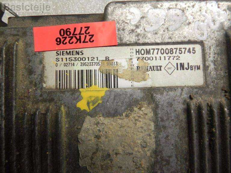 Renault Scenic I 1.6i 16v benzīna motora vadības bloks vadības bloks 7700111772