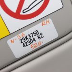 Nissan X-Trail T32 Saules aizsarglīdzeklis labajā pusē, pelēks 964004CC0A, 964004CC0B