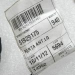 Alfa Romeo Giulietta 940 Priekšējo kreiso durvju elektroinstalācijas instalācija 51929175, 51977390