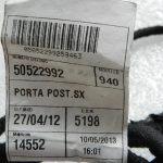 Alfa Romeo Giulietta 940 Aizmugurējo kreiso durvju instalācija 50522988