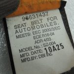 Chevrolet Captiva Opel Antara Aizmugurējā centrālā drošības josta melna 96475904