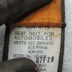 Chevrolet Captiva Trešās rindas labā drošības josta melna 96474716