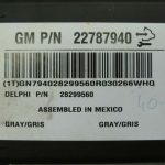 Opel Antara virsbūves vadības bloka modulis 22787940