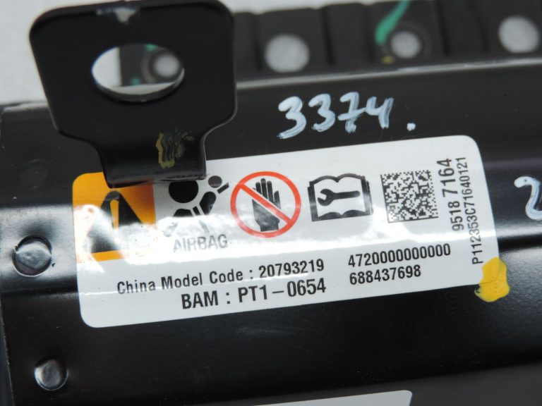Opel Antara paneļa drošības modulis pasažiera pusē 95187164