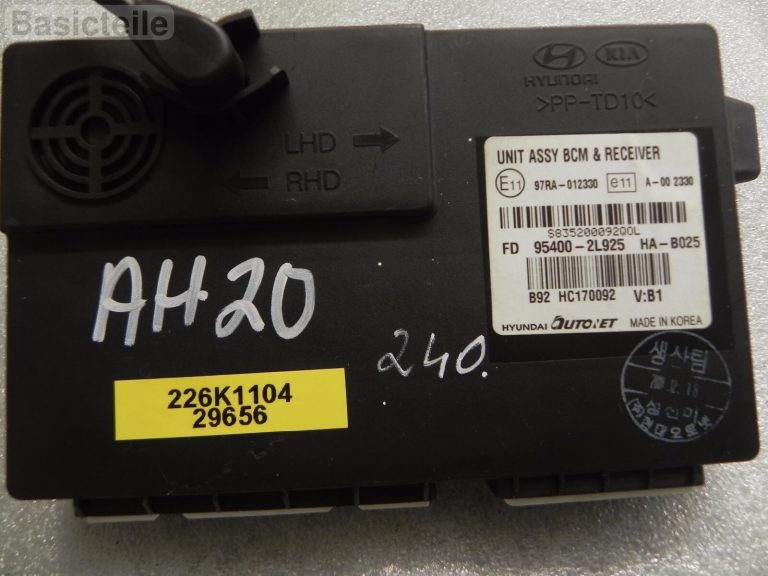 Hyundai i30 FD bezatslēgu vadības bloka bloks BCM 95400-2L925