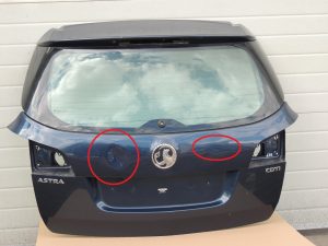 Opel Astra J Kombi bagāžnieka vāka krāsa okeāna zila - 22A GEU