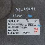 Opel Astra J kombi aizmugurējo durvju bagāžas nodalījuma paklājs 13322491 bez roktura