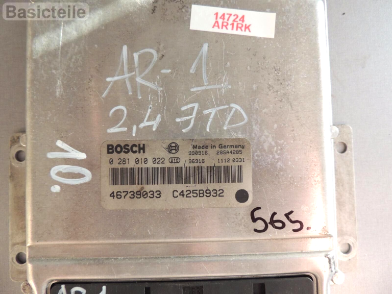 Alfa Romeo 156 2.4 JTD motora vadības bloks ECU Iesmidzināšanas vadības bloks